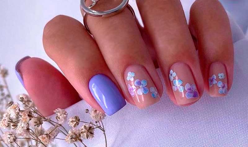 весенние цветочки на ногтях