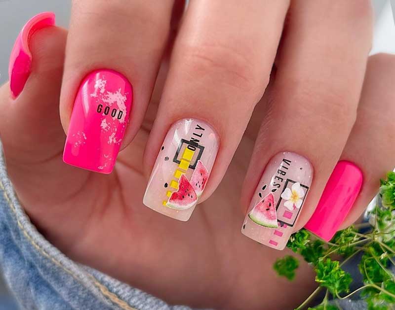 картинки на розовые ногти